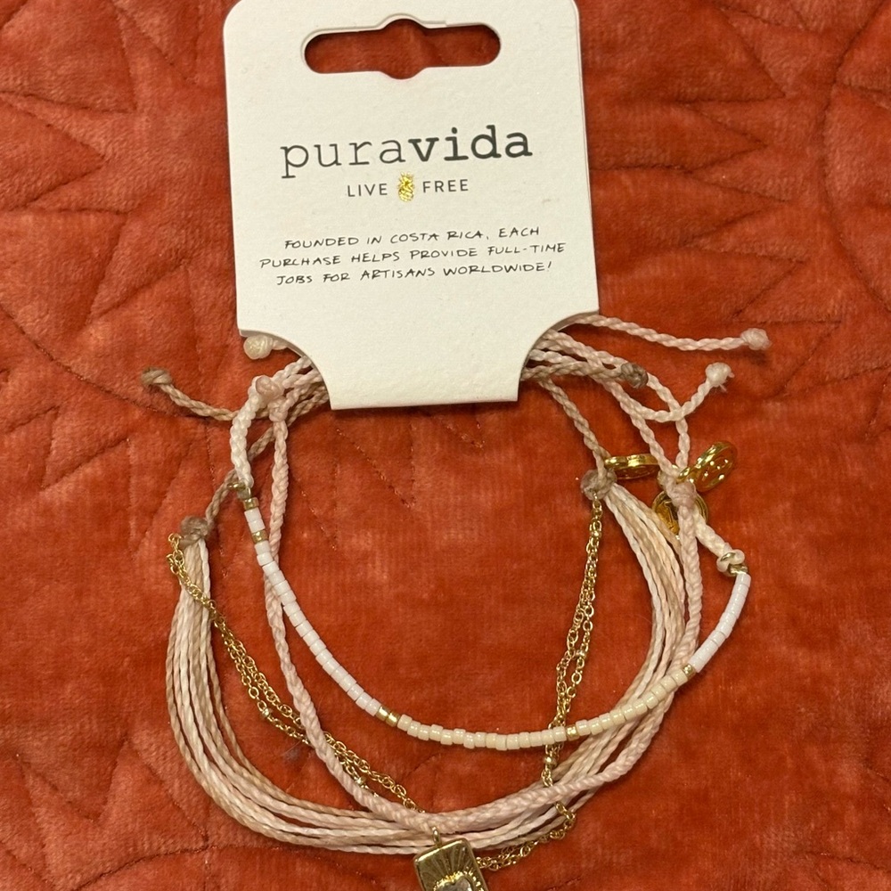 Pura Vida Blush and Gold Bracelet Collection